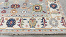 Francis Vanderbilt 8x10 Light Grey and Ivory Hand-Knotted Oushak Rug | Banana Manor Rug Company