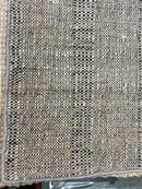 Frank Stallone 2.3X8.3 Natural Black Durrie Runner | Banana Manor Rug Company