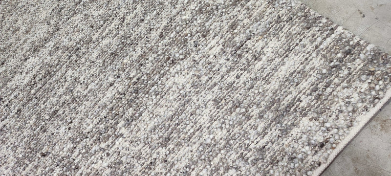 Friedrich Schiller Handwoven Wool Durrie Natural Grey Sheared 6.6x9.9 | Banana Manor Rug Company