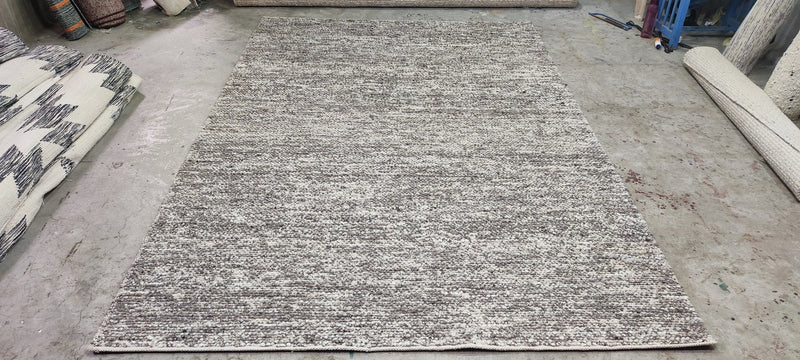 Friedrich Schiller Handwoven Wool Durrie Natural Grey Sheared 6.6x9.9 | Banana Manor Rug Company