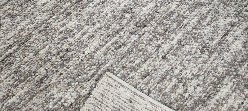 Friedrich Schiller Handwoven Wool Durrie Natural Grey Sheared 6.6x9.9 | Banana Manor Rug Company