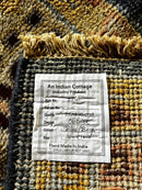 Garnet 8x10 Blue and Gold Hand-Knotted Oushak Rug | Banana Manor Rug Company