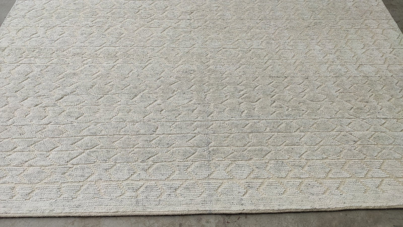 Gina the Misdemeana 8.9x11.9 Ivory Hand-Knotted Modern Rug | Banana Manor Rug Company