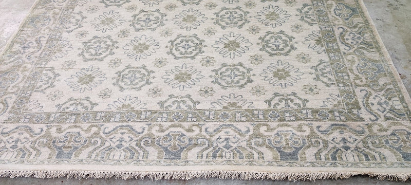 Ginger Barber Off White Hand-Knotted Oushak Rug 6x8 | Banana Manor Rug Company