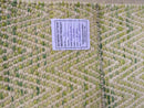 Green & Yellow Runner Runway Zig Zag Pattern Dhurrie Rug | Banana Manor Rug Company