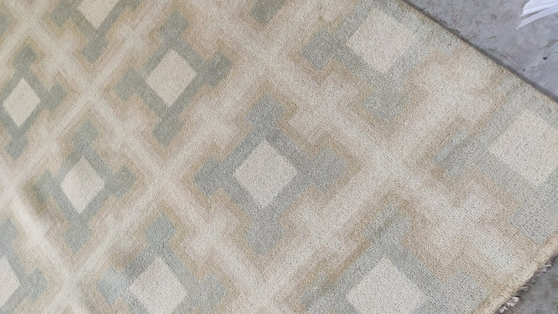 Greta Gynt 12x15 Beige and Brown Hand-Knotted Modern Rug | Banana Manor Rug Company