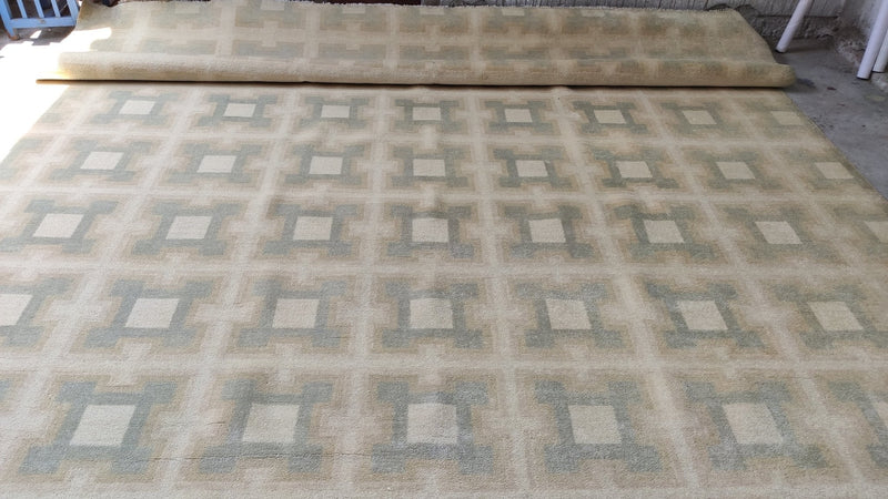 Greta Gynt 12x15 Beige and Brown Hand-Knotted Modern Rug | Banana Manor Rug Company