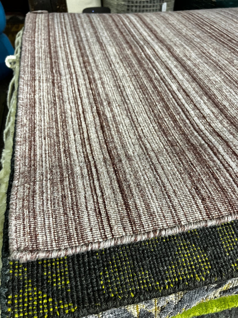 Gus Yale 2.9x6.6 Handwoven Light Pink Striped Runner | Banana Manor Rug Factory Outlet