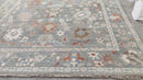 Harlow 9x12 Light Green, Grey, and Rust Hand-Knotted Oushak Rug | Banana Manor Rug Company