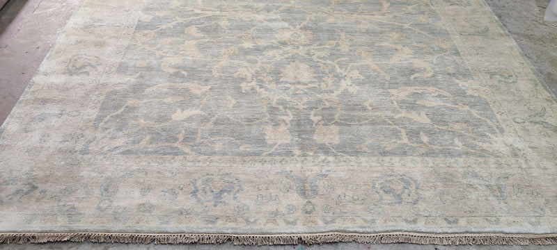 Heather O'Hara Aqua Hand-Knotted Oushak Rug 8x10 | Banana Manor Rug Company