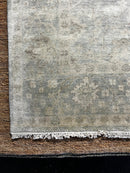 Heather O'Hara Aqua Hand-Knotted Oushak Rug 8x10 | Banana Manor Rug Company