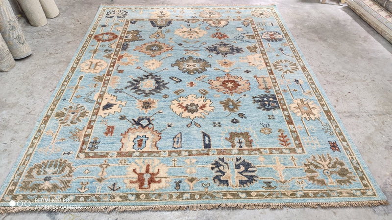 Heather Scheuermann 8x10 Hand-Knotted Oushak | Banana Manor Rug Company