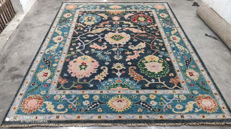 Heidi 8x10 Hand Knotted Oushak | Banana Manor Rug Company