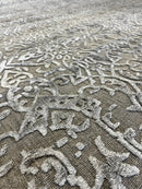 Hel-Loh "Annyong" Bluth 6.6x9.9 Silver Viscose Handwoven Rug | Banana Manor Rug Company