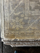 Helen O'Hara 8x8 Silver and Grey Hand-Knotted Oushak Rug | Banana Manor Rug Factory Outlet