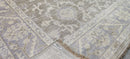 Helen O'Hara Silver and Grey Hand-Knotted Oushak Rug 8x8 | Banana Manor Rug Company