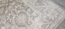 Helen O'Hara Silver and Grey Hand-Knotted Oushak Rug 8x8 | Banana Manor Rug Company