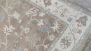Helen Seinfeld 8.6x10 Brown and Tan Hand-Knotted Oushak Rug | Banana Manor Rug Company