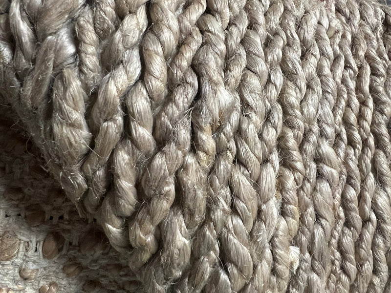 Henry Carey 11x14 Handwoven Jute Durrie Natural Grey Soumak | Banana Manor Rug Factory Outlet