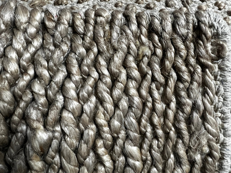 Henry Carey 11x14 Handwoven Jute Durrie Natural Grey Soumak | Banana Manor Rug Factory Outlet