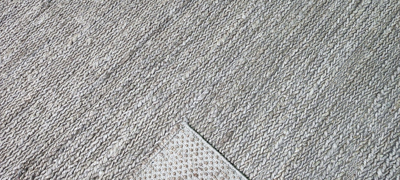 Henry Carey Handwoven Jute Durrie Natural Grey Soumak 11x14 | Banana Manor Rug Company