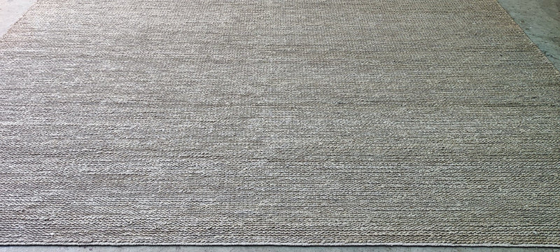 Henry Carey Handwoven Jute Durrie Natural Grey Soumak 11x14 | Banana Manor Rug Company