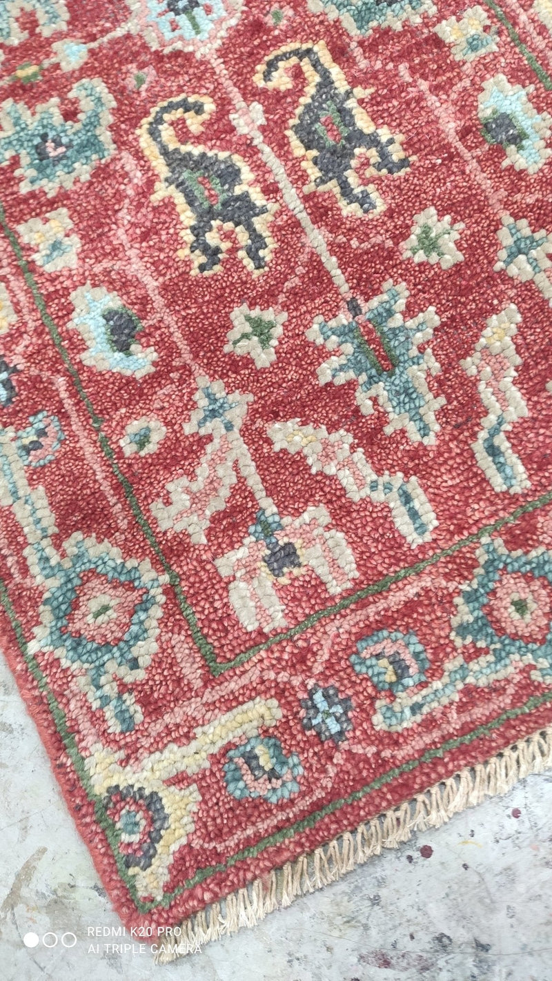 Holly 2.6x10.3 Hand-Knotted Rust Oushak Runner | Banana Manor Rug Company