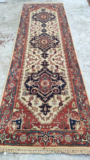 Honeypot 2.6x8.3 Ivory and Rust Hand-Knotted Serapi Runner | Banana Manor Rug Company