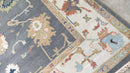 Honeysuckle 8x9.9 Grey and Ivory Hand-Knotted Oushak Rug | Banana Manor Rug Company