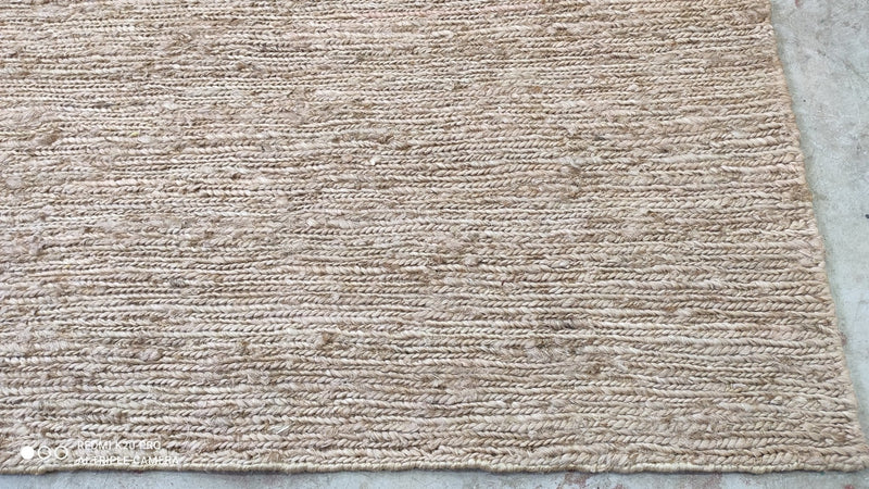 Huell Babineaux 8.3x10.3 Handwoven Natural Jute Soumak | Banana Manor Rug Company