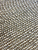 Hulka Handwoven White and Natural Striped Jute & Wool Rug 8.3x10.3 | Banana Manor Rug Company