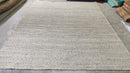 Hulka Handwoven White and Natural Striped Jute & Wool Rug 8.3x10.3 | Banana Manor Rug Company