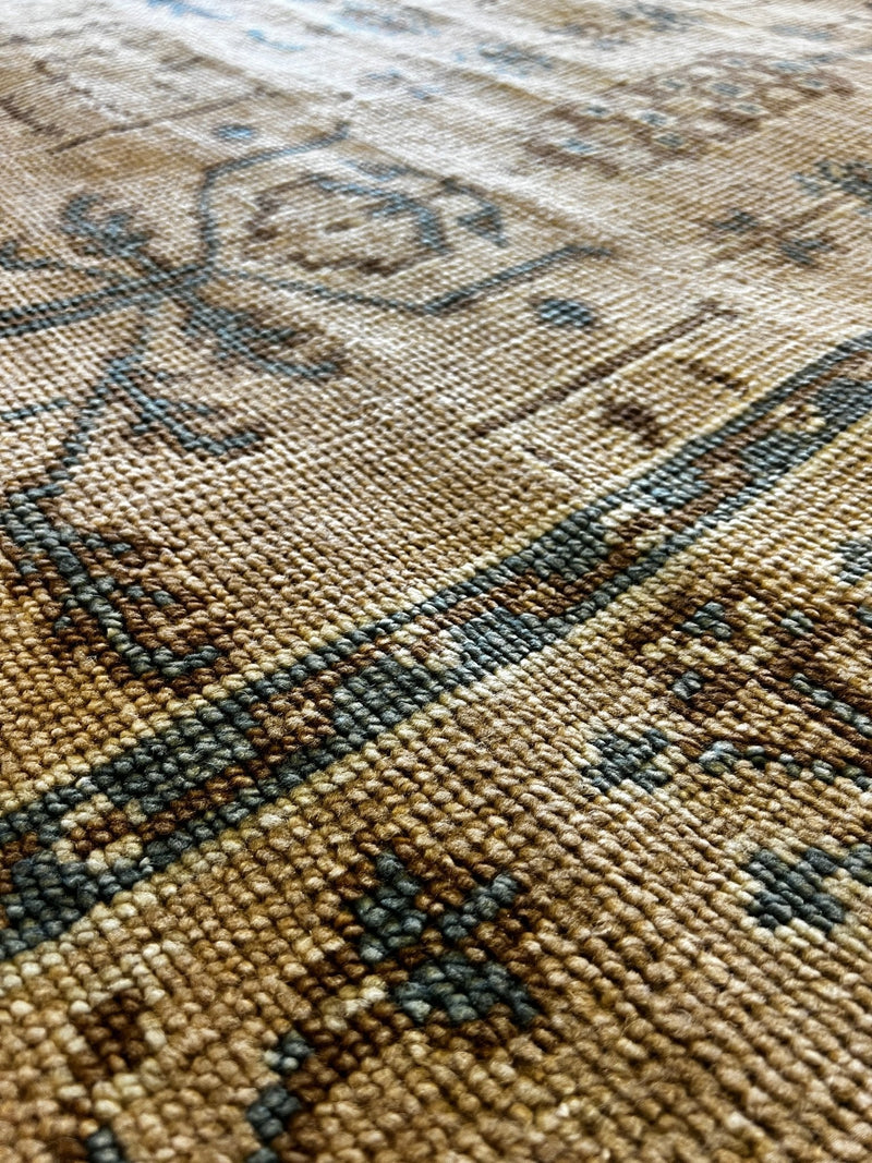 Ian Schrager 9.3x11.9 Tan Hand-Knotted Oushak Rug | Banana Manor Rug Factory Outlet