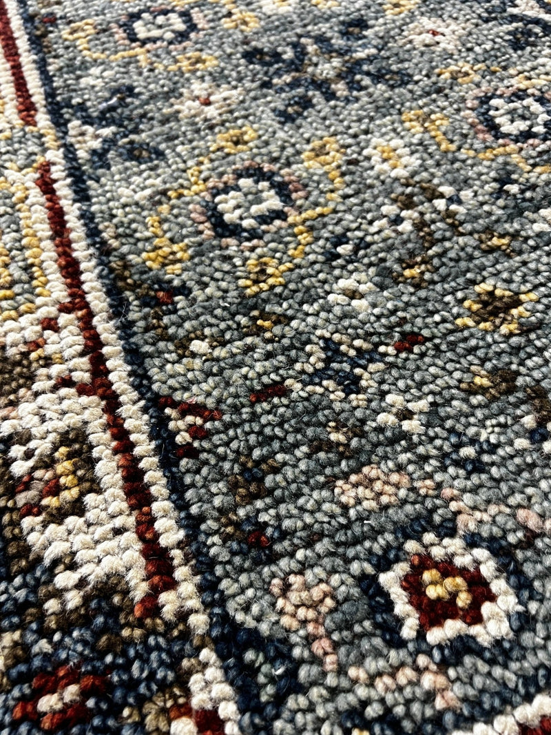 "Ilse" Light Blue Hand-Knotted Oushak Sample 8x10 | Banana Manor Rug Company