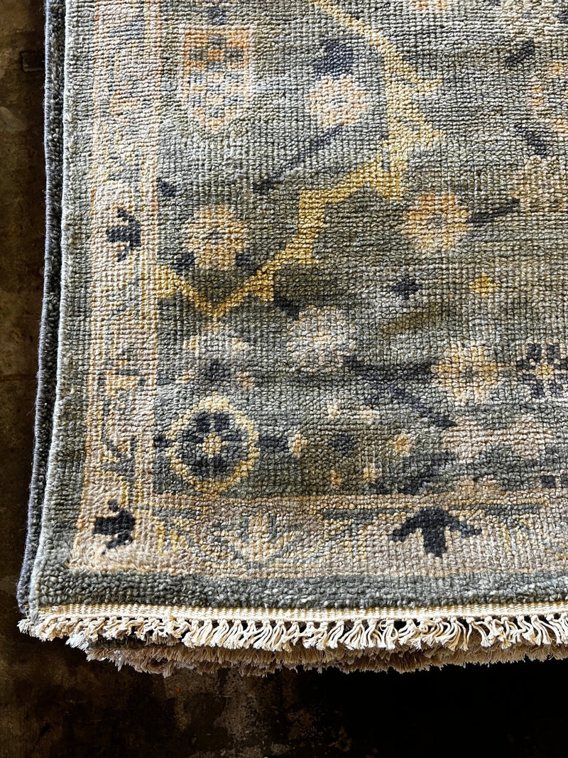 Iman 9x12 Grey Hand-Knotted Oushak Rug | Banana Manor Rug Factory Outlet