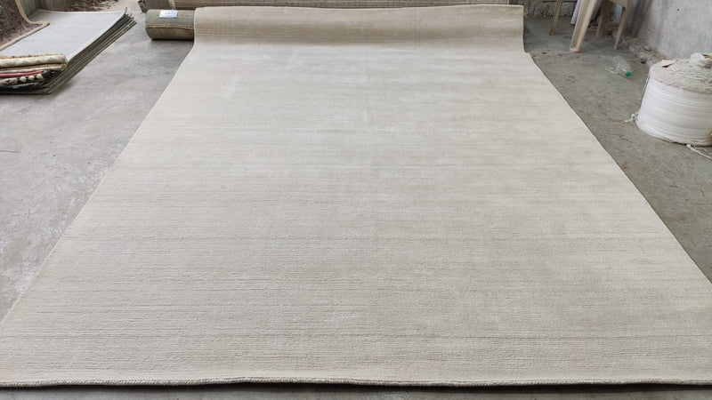 India Ivory Textured Handwoven Rug | Banana Manor Rug Company