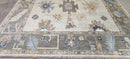 Irina Alfyorova Hand-Knotted Oushak Rug Light Green and Grey 10x13.9 | Banana Manor Rug Company