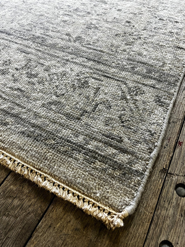 "Isa" Grey Hand-Knotted Oushak Sample 8x10 | Banana Manor Rug Company