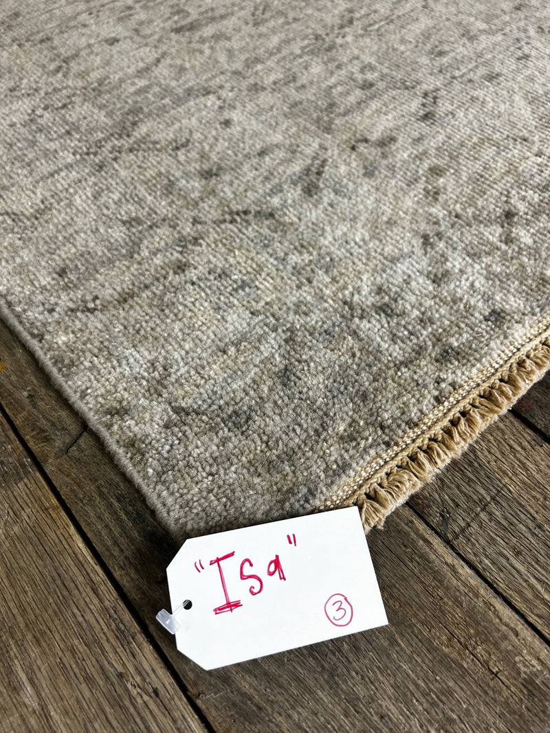 "Isa" Grey Hand-Knotted Oushak Sample 8x10 | Banana Manor Rug Company