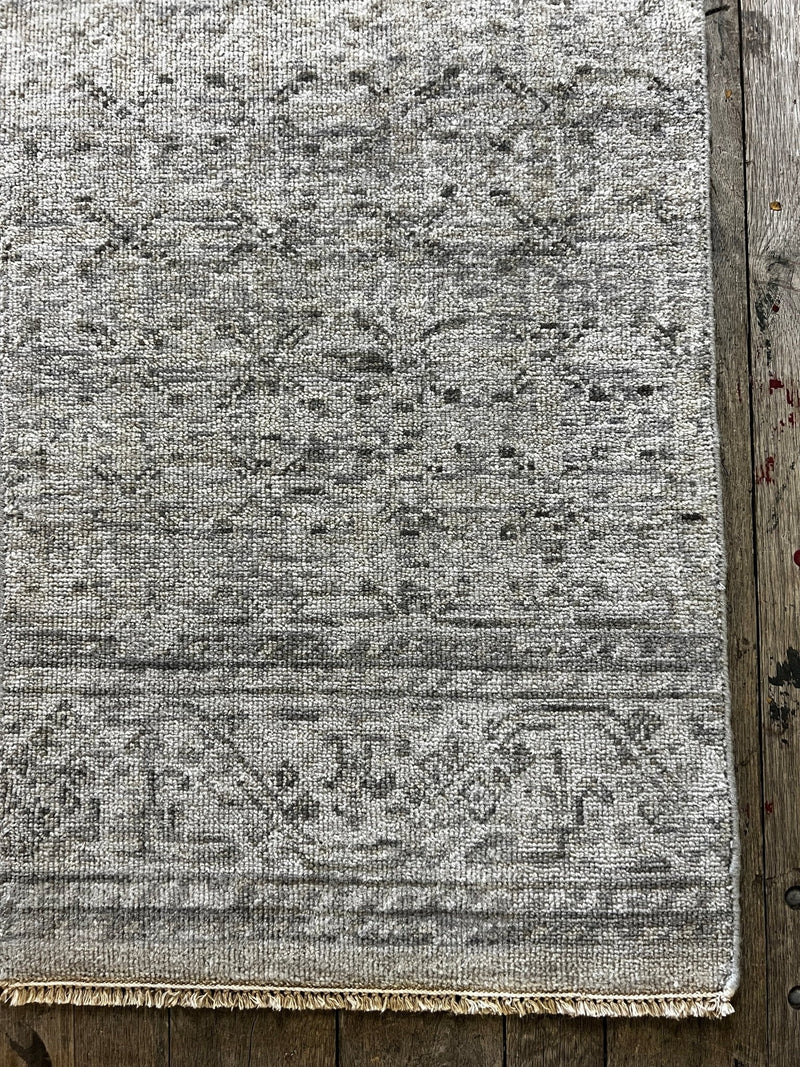 "Isa" Grey Hand-Knotted Oushak Sample 8x10 | Banana Manor Rug Company