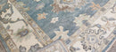 Isabel Lucas Hand-Knotted Oushak Rug Light Blue and Ivory 8x9.9 | Banana Manor Rug Company