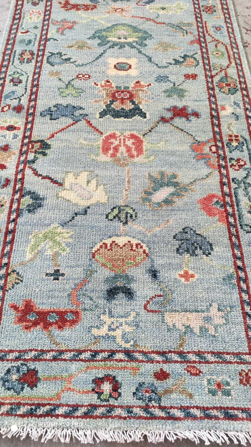 Isabella Hand Knotted Oushak Runner | Banana Manor Rug Company