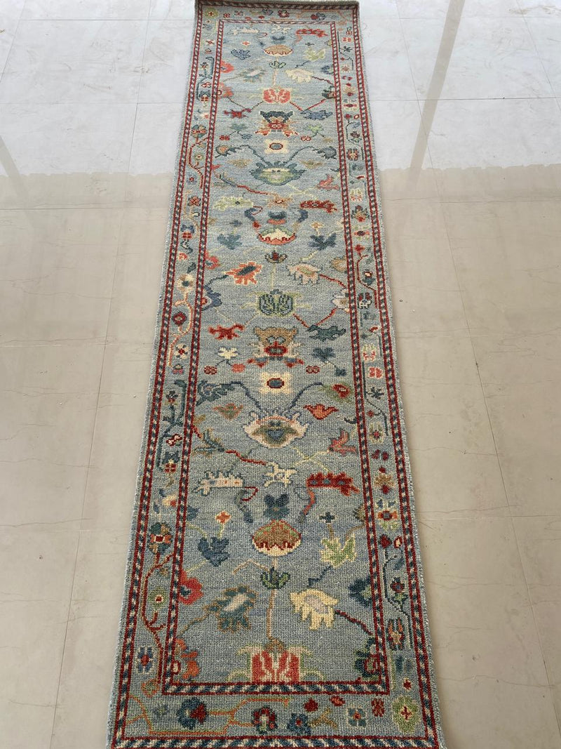 Isabella Hand Knotted Oushak Runner | Banana Manor Rug Company