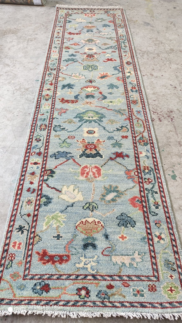 Isabella Hand Knotted Oushak Runner | Banana Manor Rug Company