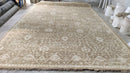 Ivy 10x14.3 Camel and Silver Hand-Knotted Oushak Rug | Banana Manor Rug Company