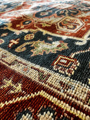 Ivy Sherman 8x10 Dark Grey and Red Hand-Knotted Oriental Rug | Banana Manor Rug Factory Outlet