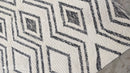 Jack Burton 5.3x8.3 Handwoven Black and White Moroccan Style Diamond Rug | Banana Manor Rug Company