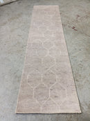 Jack Lemon 2.6x9.9 Light Pink Handwoven Modern Durrie Runner | Banana Manor Rug Company