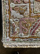 Jai Courtney Hand-Knotted High-Low Rug Tan Silver 8.3x9.9 | Banana Manor Rug Factory Outlet