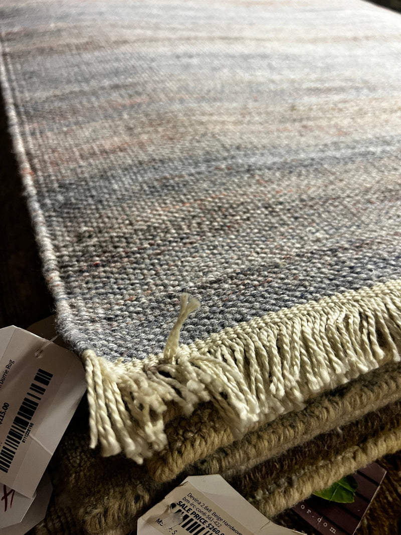 Jaipur Aviv Light Grey Handwoven PET Yarn Durrie Rug (Multiple Sizes) | Banana Manor Rug Factory Outlet